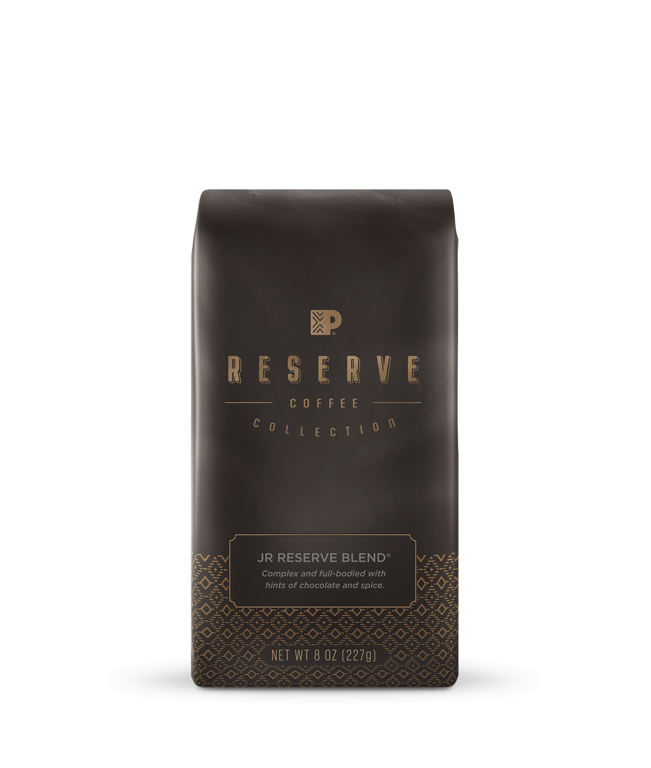 Peet's Reserve JR Reserve Blend Coffee beans in a brown 8 ounce bag